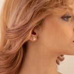 925 Sterling Silver Heart Eyes Studs