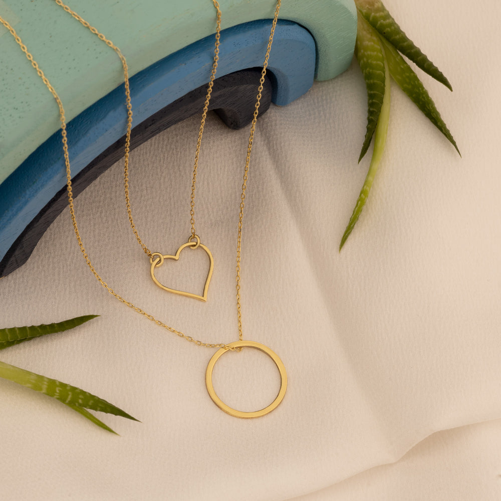 925 Sterling Silver Double Layered Necklace