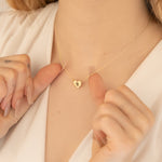 925 Sterling Silver Heart With Initial Necklace