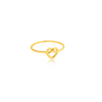 925 Sterling Silver Heart Ring Heart Knot Ring