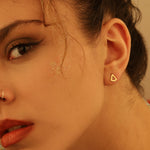 925 Sterling Silver Thick Triangle Earring