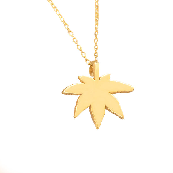 925 Sterling Silver Autumn Leaf Necklace