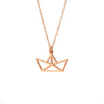 925 Sterling Silver Ship Necklace