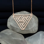 925 Sterling Silver Penrose Triangle Necklace
