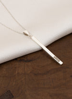 925 Sterling Silver Kişileştirilebilir Bar Necklace,