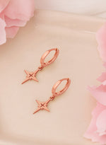 925 Sterling Silver Pole Star Earrings