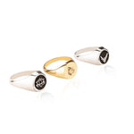 925 Sterling Silver Round Circle Signet Ring