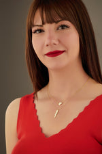 925 Sterling Silver Double Leaf Necklace