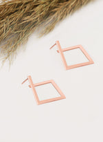 925 Sterling Silver Square Hoop Earrings 309