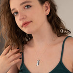 925 Sterling Silver Enamel Cat Necklace