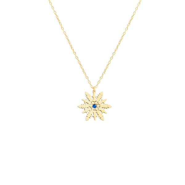 925 Sterling Silver Snowflake Necklace With Birthstones