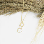 925 Sterling Silver Korean Love Heart Necklace