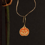 925 Sterling Silver Enamel Pumpkin Earrings,