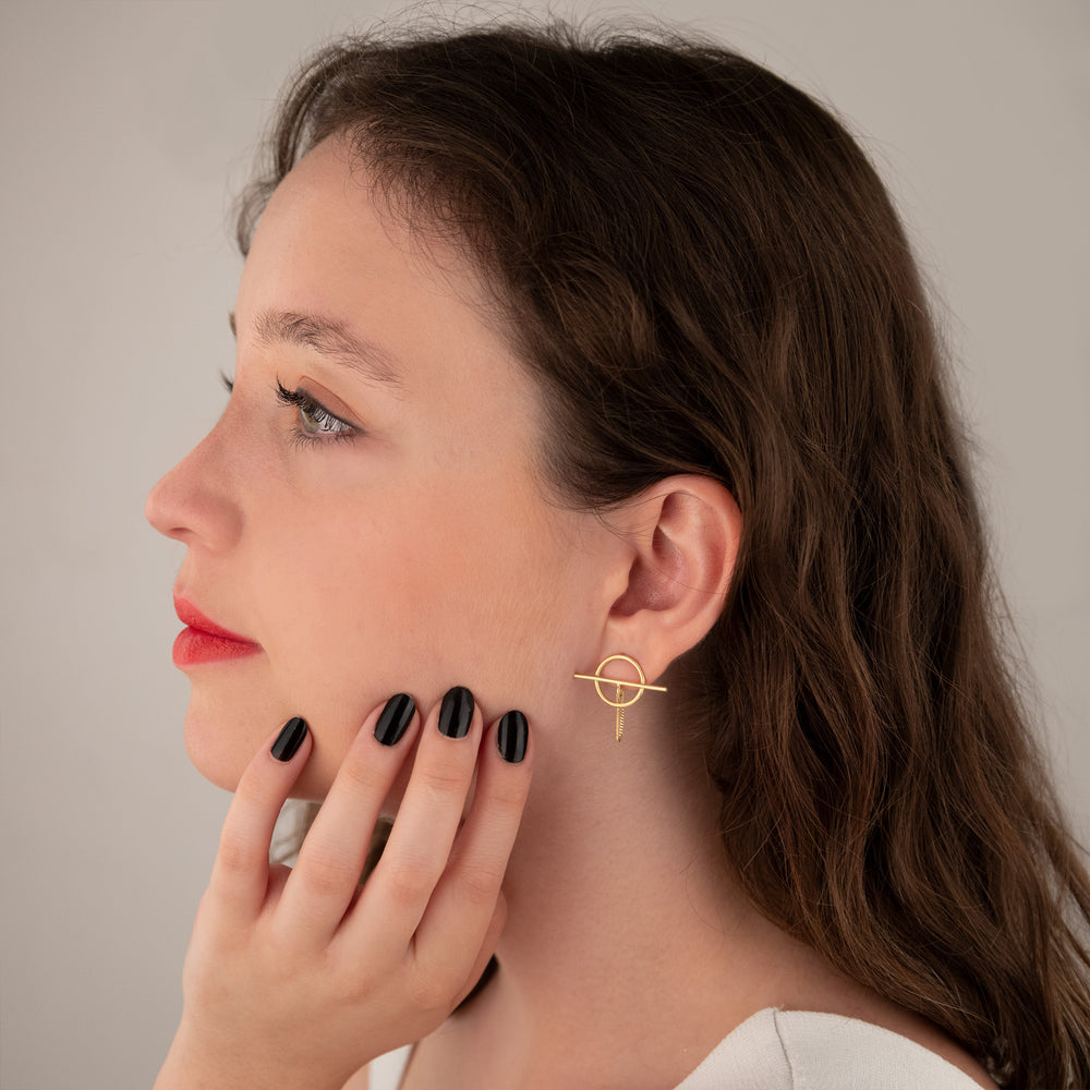 925 Sterling Silver Threader Round Earrings
