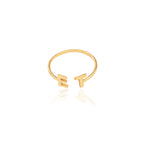 925 Sterling Silver Two Initial Ring