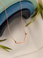 925 Sterling Silver Thin Chevron Necklace