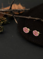 925 Sterling Silver Enamel Kiss Earrings