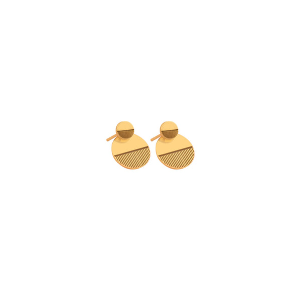 925 Sterling Silver Modern Double Round Earrings