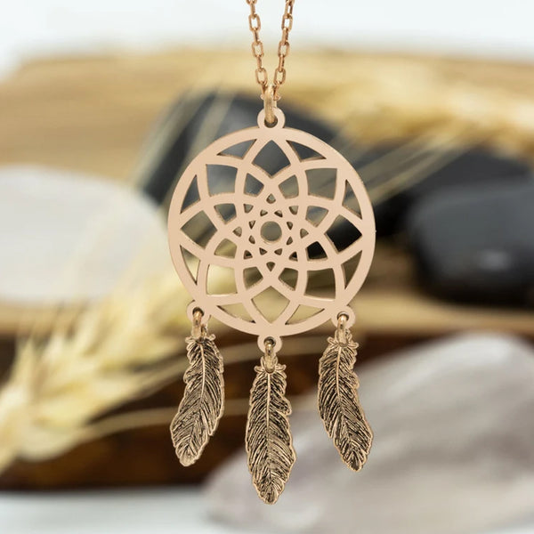 925 Sterling Silver Dream Catcher Necklace