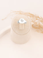 925 Sterling Silver Square Birthflower Ring