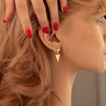 925 Sterling Silver Geometric Dangle Stud Earrings