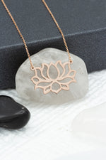 925 Sterling Silver Lotus Flower Necklace