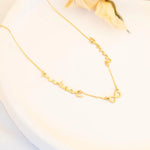 925 Sterling Silver İki Personalized Custom Name Sonsozluk Işaretli Necklace