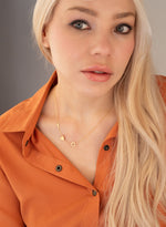 925 Sterling Silver Sideways Initials Necklace