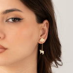 925 Sterling Silver Alien And Cow Earrings