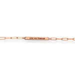 925 Sterling Silver Paperclip Bar Bracelet