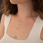 925 Sterling Silver Enamel Dog Necklace