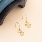925 Sterling Silver Initial Earring