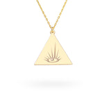 925 Sterling Silver Triangle Evil Eye Necklace