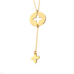 925 Sterling Silver Dangle Clover Necklace