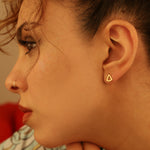 925 Sterling Silver Thick Triangle Earring