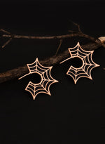 925 Sterling Silver Enamel Spider Web Studs