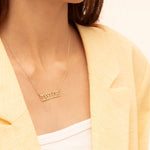 925 Sterling Silver Di̇kdörtgen Çerçeve İçi̇ İsi̇m Necklace