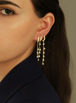 925 Sterling Silver Threader Double Hole Earrings(Zi̇nci̇ri̇ Cs40108)