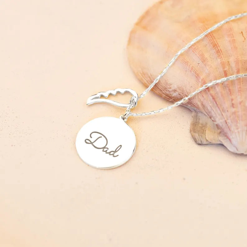 925 Sterling Silver Personalized Custom Name Heart Necklace