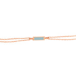925 Sterling Silver Turquoise Bar Bracelet