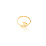 925 Sterling Silver Dog And Cat Initial Ring