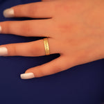 925 Sterling Silver Personalized Embossed Name Ring