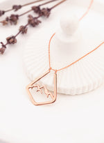 925 Sterling Silver Mountain Ring Holder Necklace