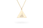 925 Sterling Silver Triangle Evil Eye Necklace