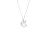 925 Sterling Silver Double Initial Necklace (Zi̇nci̇ri̇ Cs40005)