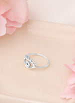 925 Sterling Silver Evil Eye Ring