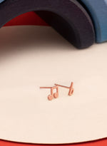 925 Sterling Silver Flat Mark And Note Earrings