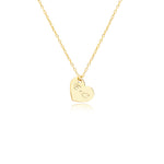 925 Sterling Silver Heart Initial Necklace