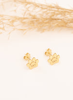 925 Sterling Silver Paw Name Earrings