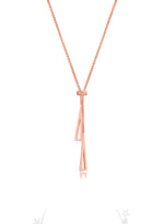 925 Sterling Silver Right Triangle Lariat Necklace